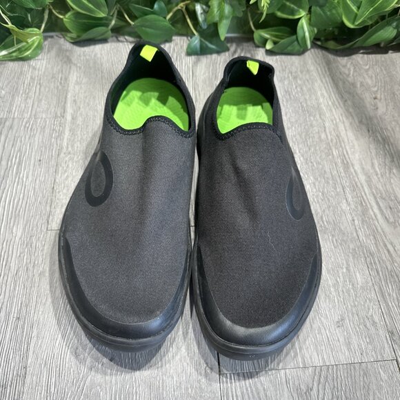 OOFOS OOMG EEZEE Shoes Mens 10 EU43 Fibre Low Slip On Black Recovery Sport main image 4